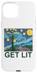 iPhone 15 Plus Get Lit Happy Hanukkah Menorah Candles Candelabrum Hebrew Case