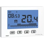 VEMER VE725800 Chronos Key - Thermostat d'ambiance pour Le Chauffage et la Climatisation, Programmation Hebdomadaire, Alimentation par Piles, Blanc