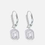 Carat London Moxie Borderset Sterling Silver Drop Earrings