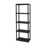 Tood - Etagere en résine 5 tablettes - Hauteur 176 cm Largeur 60 cm - Noir