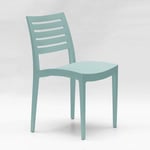 Chaise empilable polypropylène pour maison endroits publics et extérieur Grand Soleil Firenze Couleur: Vert foncé