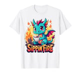 Sippin’ Fire Cute Dragon Tea Lover T-Shirt