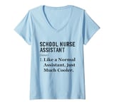 Womens Thank You Appreciation Day School nurse assistant V-Neck T-Shirt