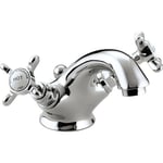 Bristan 1901 Taps Basin Mixer With Classic Crosshead Handles