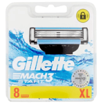 Pack 8 Lames GILLETTE MACH3 START Recharge Rasoir Gilette Mach 3 Turbo* ORIGINAL