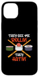 Coque pour iPhone 14 Plus They See Me Rollin They Hatin Rouleau à sushi japonais