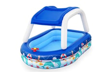 Bestway 54370 Family Inflatable Pool With Canopy Sea Captain 2.13M X 1.55M X 1.32M