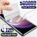 4st Hydrogelfilm för Samsung Galaxy S23 S20 S21 S22 S24 Plus Ultra FE Note 9 20 10 Plus A52S A53 A51 A50 A21S Skärmskydd S23 FE Hydrogel Film