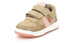 Kickers Kalido, Basket Mixte enfant, Beige Rose Glitter, 29 EU