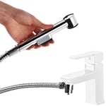 Ibergrif M22020 Handheld Bidet Sprayer, Toilet Shattaf Shower, Toilet Bidet Attachment with Hose and Holder, Sink Shower Head Faucet Diverter, Stainless Steel