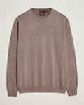 Oscar Jacobson Valter Wool/Cashmere Round Neck Light Brown