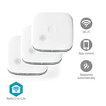 Nedis - SmartLife Røgalarm | Wi-Fi | Batteri | Sensorlevetid: 10 År | EN 14604 | Maks. batteritid: 24 Måned | 85 dB | Hvid | 3 stk. - WIFIDS20WT3