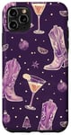 Coque pour iPhone 11 Pro Max Noel Violet Vintage Pois Esthétique Côtier