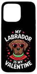 iPhone 15 Pro Max Chocolate Labrador My Valentines Hearts Day Dog Mom Dad Case