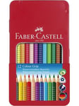 Faber Castell Color GRIP colored pencil tin box with 12 pcs