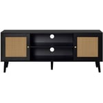 Bestmobilier - Goto - meuble tv - noir - 140 cm - noir