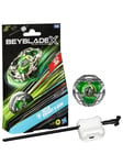 Hasbro Beyblade X Helm Knight 3-80N Starter Pack Set with Defense Type Top & Launcher, Ages 8+