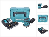 Makita DBO 484 RFJ akkuhöylä 18 V 112 x 102 mm + 2x akut 3,0 Ah + laturi + Makpac