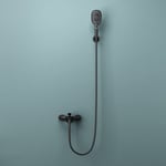 Sogood Robinet de douche ou de baignoire mitigeur mélangeur robinetterie design noir mat - Noir mat