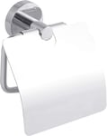 Deluxxe Dérouleur papier toilette sans couvercle, adhésif, métal chromé finition brillante, design moderne, garanti inoxydable, 99mm x 160mm x 45mm Accessoire de salle de bain, angulaire