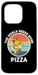 iPhone 15 Pro Retro Bee The World Needs More Pizza Retro Pizza Lover Case