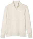 Nike DD4732-073 M NSW Club BB HZ Top Sweatshirt Homme Light Bone/Light Bone/White Taille S