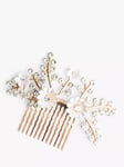 Bloom & Bay Petal Flower Comb, Gold/Cream