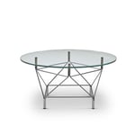 Eilersen - Spider Round Ø90 Glas/Krom - Soffbord - Andreas Hansen - Silver,Transparent - Glas/Metall