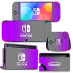 Kit De Autocollants Skin Decal Pour Switch Oled Game Console Full Body Gradient, T1tn-Nsoled-0484