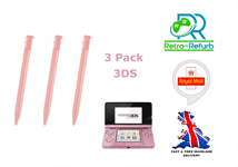 Stylus Pen For Nintendo 3DS Coral Pink Touch Pen 3 Pack - Fast Free Post