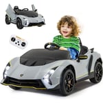 Goplus - Lamborghini Voiture Electrique Enfants 12V, Voiture Enfant Electrique avec Télécommande, Lumières led, Musique & Klaxon, 2-4 Km/h, Charge