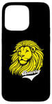 Coque pour iPhone 15 Pro Max Lion jaune Bravery Lion inspirant mignon