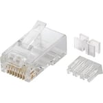 RJ45-kontakt, CAT 6A UTP, med kabelledare, 10-pack