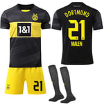 24-25 Borussia Dortmund Borta Hornet Fotbollströjor Barn Vuxen Fotbollsutrustning S-2XL NO.21 MALEN 28