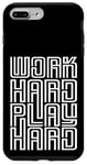 iPhone 7 Plus/8 Plus Work Hard Play Hard Inspirational Gaming Cool Quotes Sayings Case