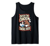 Barbeque Chicken BBQ Smoke Beef Funny Smoker Tank Top