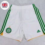 Adidas Celtic Home Shorts Kids 11-12 Y White Green Trim Football Soccer CFC