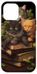 iPhone 12 Pro Max Library Books and Kittens Reading Cat and Book Lovers Case