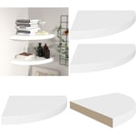 Étagères d'angle flottantes 2 pcs blanc 35x35x3,8 cm MDF - étagère d'angle - étagères d'angle - Home & Living