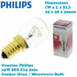 INDESIT Genuine 25W SES E14 300°C Cooker Oven / Microwave Bulb Philips Brand