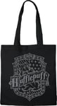 Harry Potter TOTE BAG HUFFLEPUFF, reference: BWHAPOMBB009, black, 38 x 40 cm