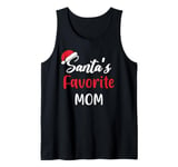 Santas Favorite Mom Gift Christmas Funny Xmas Pajama Tank Top