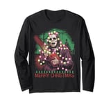 Merry Christmas Horror Fan Slasher 80s-Themed Long Sleeve T-Shirt