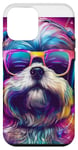 Coque pour iPhone 12 mini Lhasa Apso Shih Tzu Havanese Bolonka Chien al Club DJ