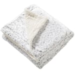 Just Essentials Reversible Cosy Plush Fleece Blanket Throw Bed Sofa UK Seller - Animal Embossed - Small