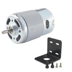 CONQUERALL 895 Moteur DC 12V/24V 9000RPM-18000RPM Moteur de composants électroniques à couple élevé et haute puissance avec double roulement à billes, longue durée de vie, avec support