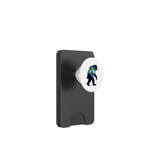 Bigfoot in the Forest Sasquatch Yeti Aurora PopSockets PopWallet for MagSafe