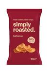 Simply Roasted - BBQ Crisps | Share Box of 12 x 93g bags | 50% less fat | Low in Salt | Triple Cooked British Potato