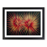 Feisty Fireworks H1022 Framed Print for Living Room Bedroom Home Office Décor, Wall Art Picture Ready to Hang, Black A3 Frame (46 x 34 cm)