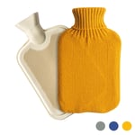 Knitted Hot Water Bottle & Cover Set